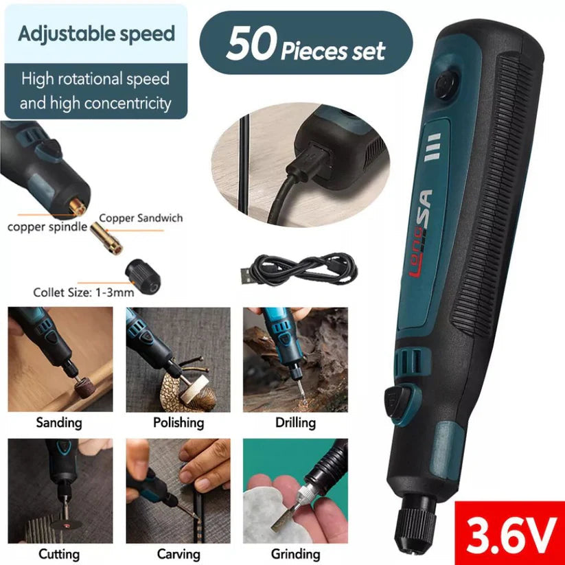 Cordless Electric Grinding Pen Kits Rotary Drill Grinder USB Engraving Tools Ausie Sales