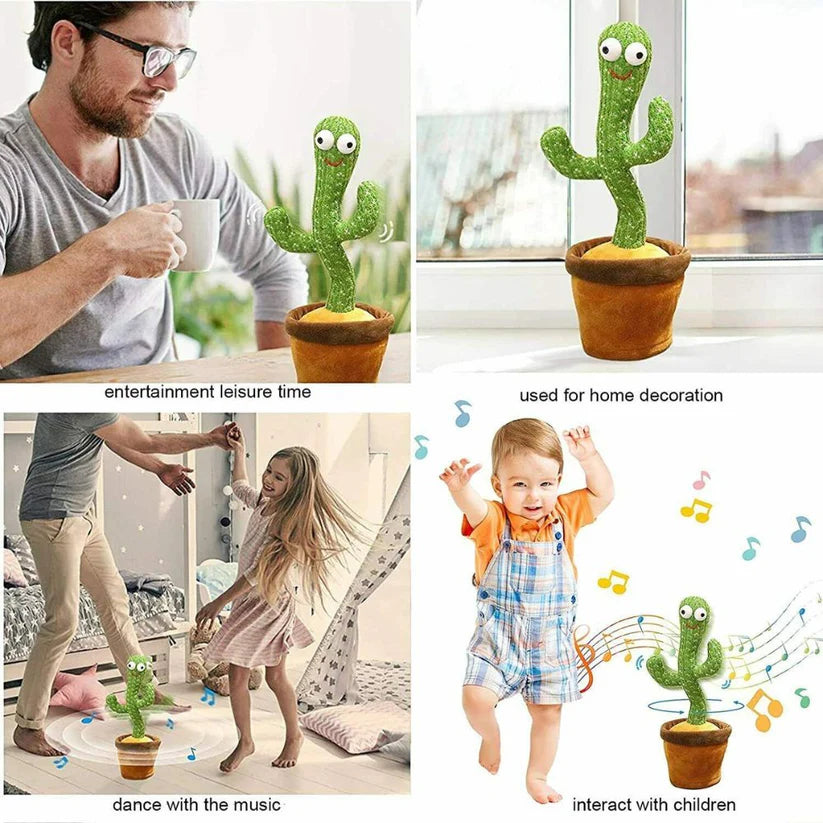 Dancing Cactus Plush Toy Succulent Electronic Shake with Cute Song Dance Gift - Ausie Sales