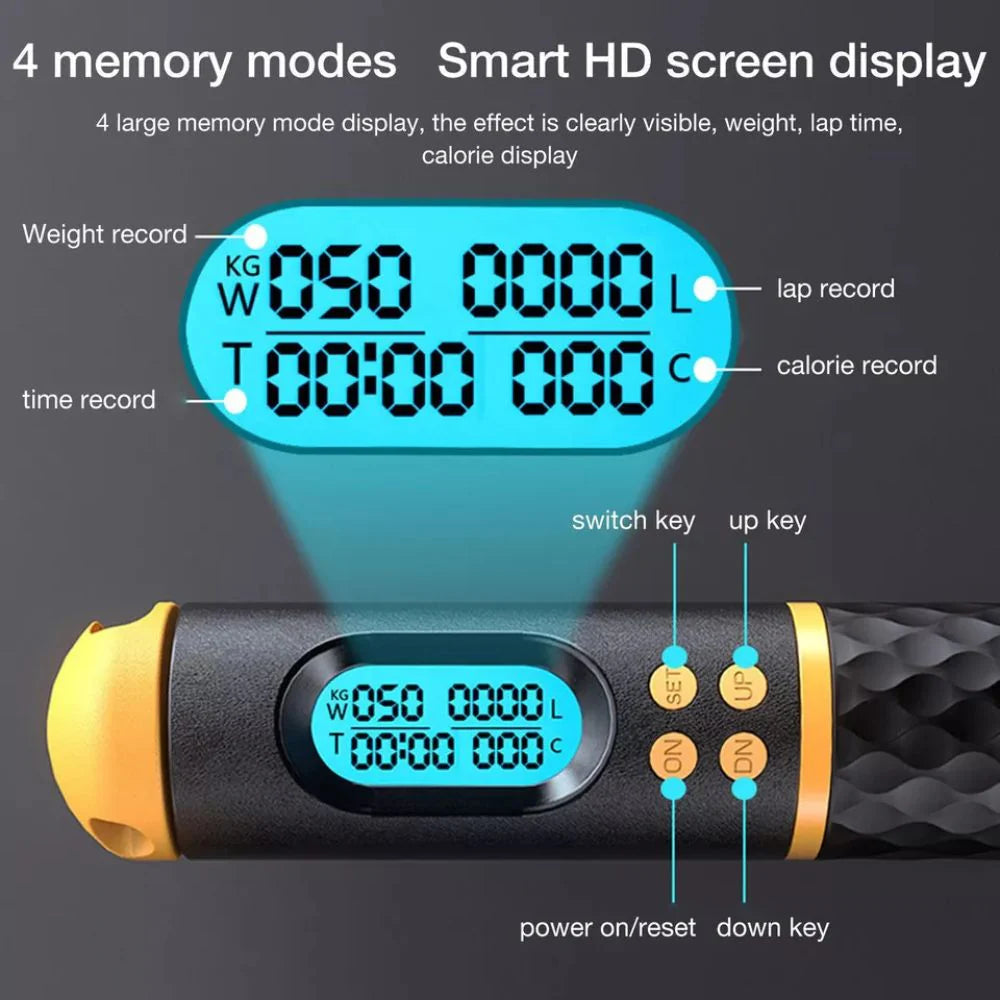 Digital Skipping Jump Rope Speed Cordless Wireless Fitness With Calorie Counter Ausie Sales