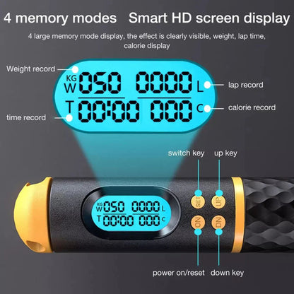 Digital Skipping Jump Rope Speed Cordless Wireless Fitness With Calorie Counter Ausie Sales