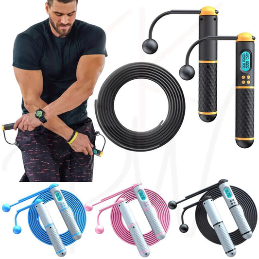 Digital Skipping Jump Rope Speed Cordless Wireless Fitness With Calorie Counter Ausie Sales
