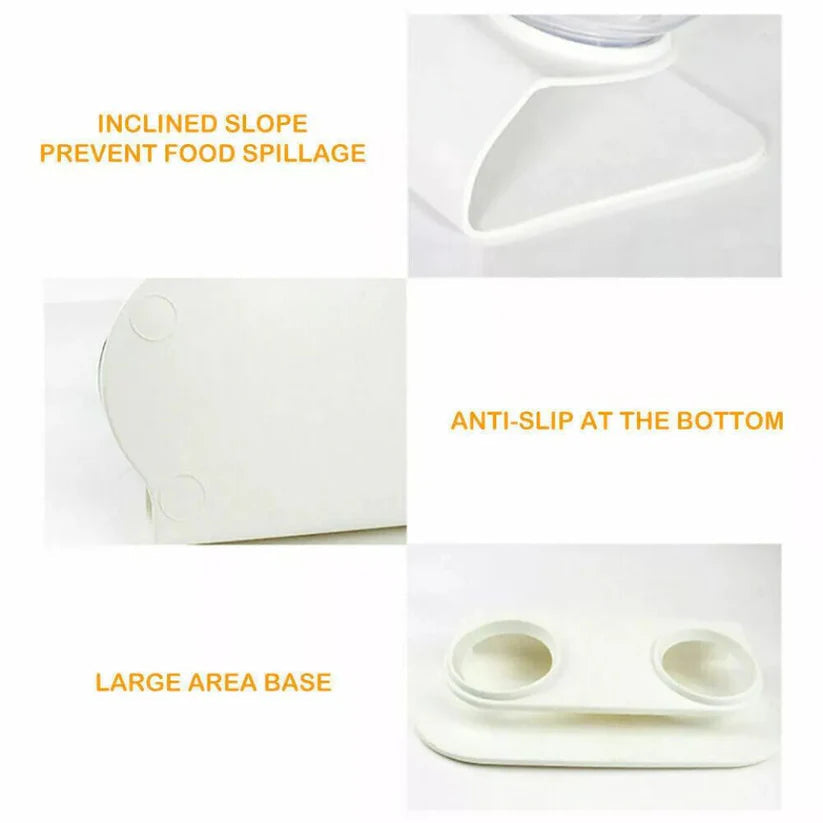 Double Cat Bowl Pet Bowls Stand Dog Food Water Raised Lifted Ausie Sales