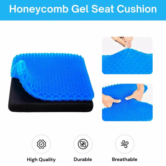 Double Layer Gel Honeycomb Seat Cushion Comfort Support Cooling Flex Pain Rel Ausie Sales