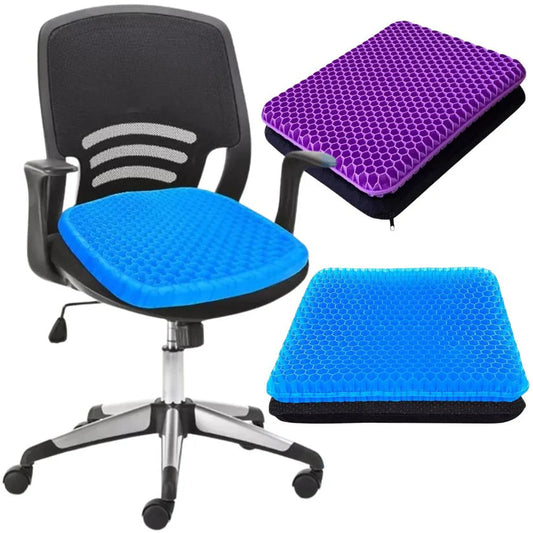 Double Layer Gel Honeycomb Seat Cushion Comfort Support Cooling Flex Pain Rel Ausie Sales