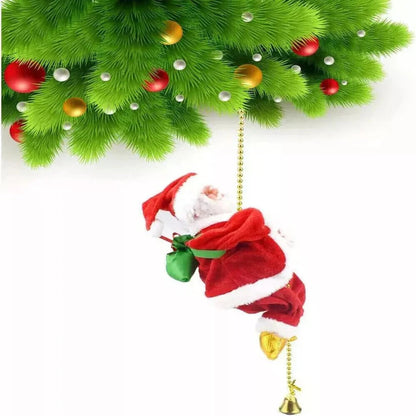 Electric Christmas Santa Claus Climbing Rope Decor Musical Toy Xmas Gift Party Ausie Sales