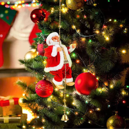 Electric Christmas Santa Claus Climbing Rope Decor Musical Toy Xmas Gift Party Ausie Sales