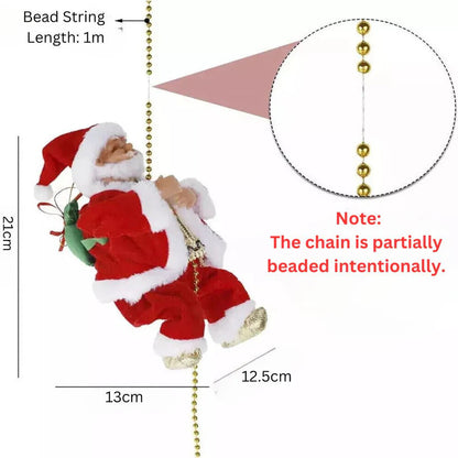 Electric Christmas Santa Claus Climbing Rope Decor Musical Toy Xmas Gift Party Ausie Sales