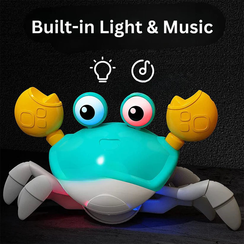 Electric Crab Music Crawling Baby Toy LED Light Up Interactive Toys Kids Toddler Ausie Sales