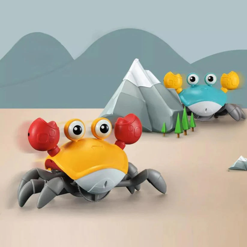 Electric Crab Music Crawling Baby Toy LED Light Up Interactive Toys Kids Toddler Ausie Sales