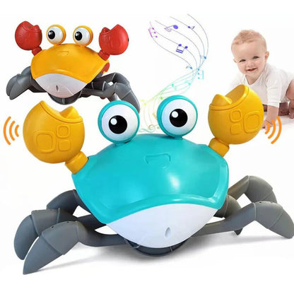 Electric Crab Music Crawling Baby Toy LED Light Up Interactive Toys Kids Toddler Ausie Sales