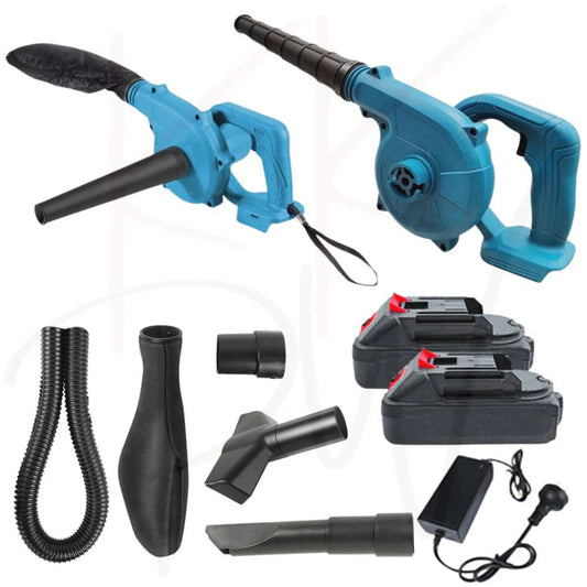 Electric Handheld Cordless Leaf Blower Dust Cleaner w/ Charger & Tube +2 Battery Ausie Sales