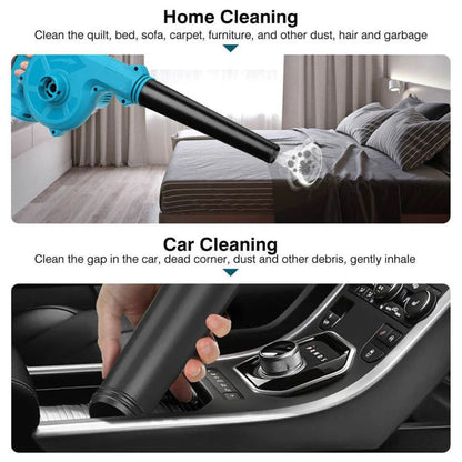 Electric Handheld Cordless Leaf Blower Dust Cleaner w/ Charger & Tube +2 Battery Ausie Sales