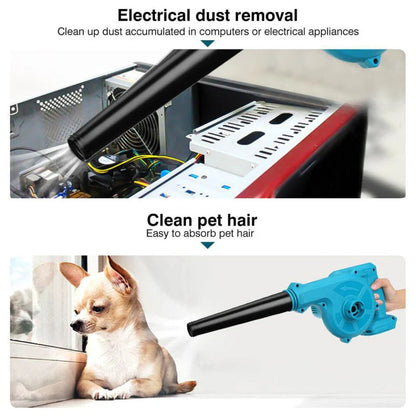 Electric Handheld Cordless Leaf Blower Dust Cleaner w/ Charger & Tube +2 Battery Ausie Sales