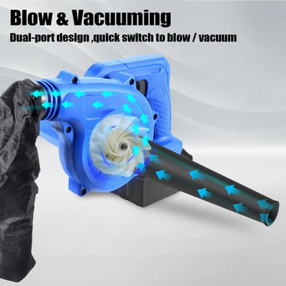 Electric Handheld Cordless Leaf Blower Dust Cleaner w/ Charger & Tube +2 Battery Ausie Sales