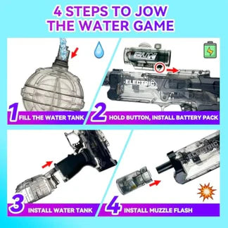 Electric Water Guns Ultimate Battle Blaster with Realistic Gun Muzzle Flame Ausie Sales
