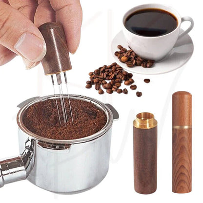 Espresso Coffee Stirrer WDT Tool Needle Distributor Tamper - Stainless Steel & Wood My Store