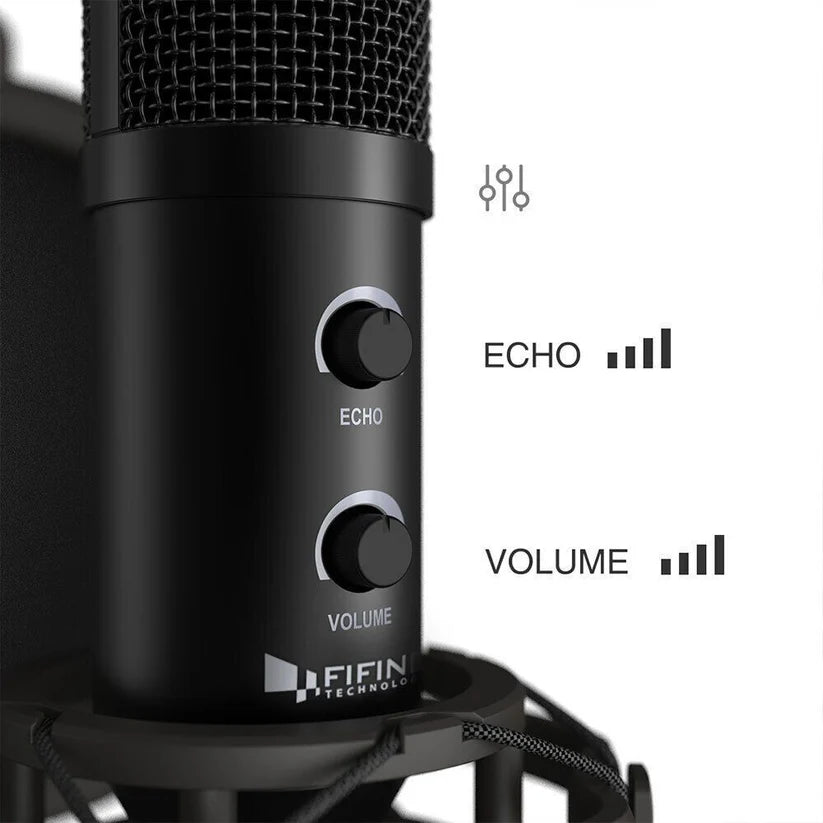 Fifine USB Desk Arm Studio Condenser Microphone Gaming Broadcast Voice Podcast Ausie Sales