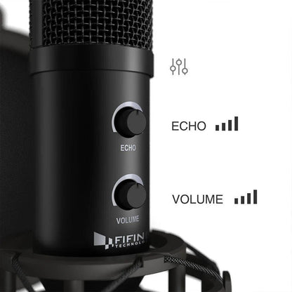 Fifine USB Desk Arm Studio Condenser Microphone Gaming Broadcast Voice Podcast Ausie Sales