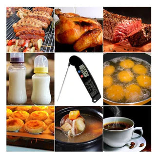 Foldable Digital Cooking Food Thermometer Temperature Probe Kitchen BBQ Meat Jam Ausie Sales