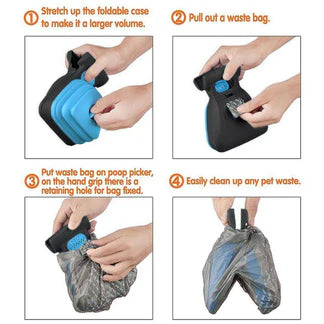 Foldable Pet Pooper Scooper Pick Up Cleaner Poop Scoop Dog Cat Waste Removal Ausie Sales