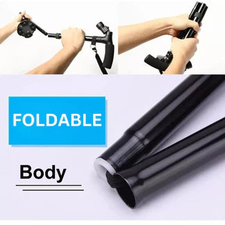 Foldable Walking Cane Folding Stick Walker With LED Strap Black Metal Adjustable Handle Ausie Sales