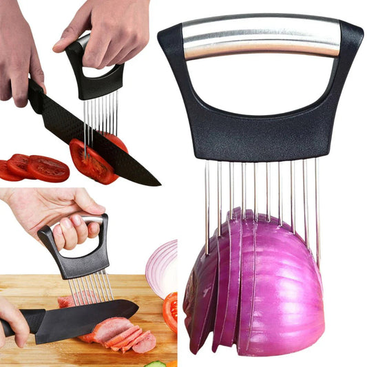Food Slicer Assistant Onion Holder Tool Cutter Fish Meat Potato Vegetable Ausie Sales