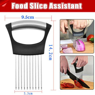 Food Slicer Assistant Onion Holder Tool Cutter Fish Meat Potato Vegetable Ausie Sales