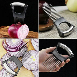 Food Slicer Assistant Onion Holder Tool Cutter Fish Meat Potato Vegetable Ausie Sales