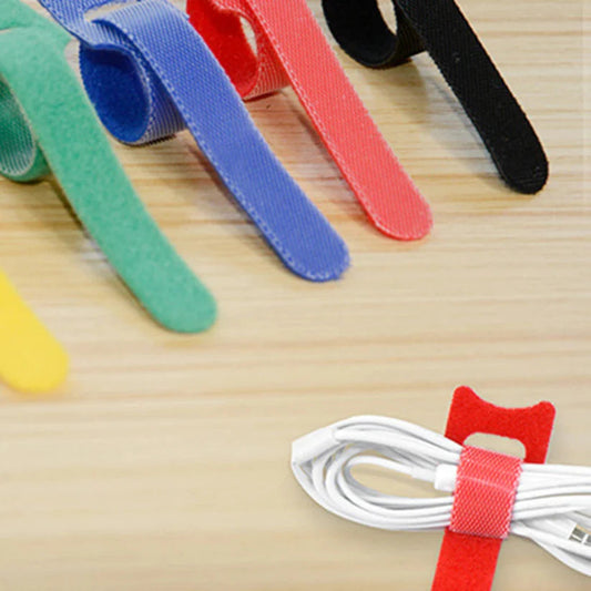 Hook and Loop Cable Ties Reusable Magic Cords Organiser Strap Tidy Grip My Store