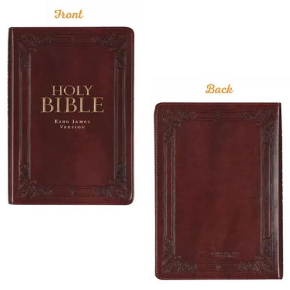 KJV Holy Bible Standard Size Burgundy Faux Leather with Ribbon and Thumb Index My Store