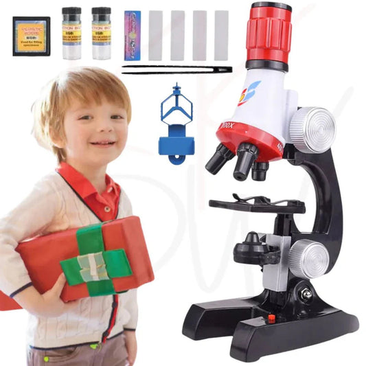 Kid Toy Microscope Science Kit 100X 400X 1200X Educational Lab Magnification Ausie Sales