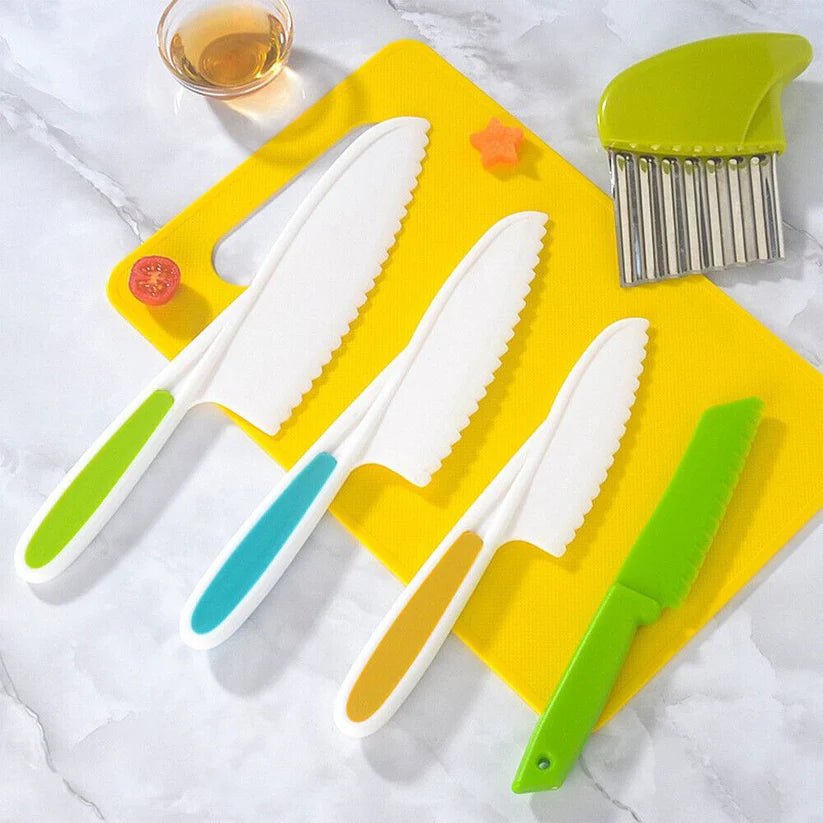 Kids Kitchen Tools Safe Knives Set Perfect for Picnics Real-Toddler Montessori - Ausie Sales