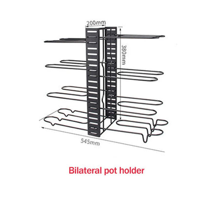 Kitchen Storage Rack Cookware Organiser Pot Lid Frying Pan Pantry Holder Shelves Ausie Sales