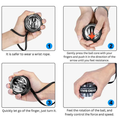 LED Wrist Ball Trainer Gyroscope Bal Relax Muscle Power Gyro Arm Hand Exerciser Ausie Sales
