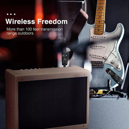 LEKATO Wireless Guitar Transmitter Receiver Audio System 2.4Ghz ISM 4 Channel Ausie Sales