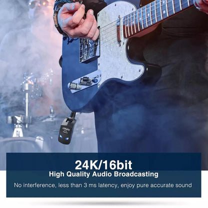 LEKATO Wireless Guitar Transmitter Receiver Audio System 2.4Ghz ISM 4 Channel Ausie Sales