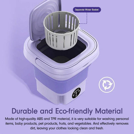 Large Capacity 11L Foldable & Portable Mini Washing Machine - Low Noise Clothes Washer For Pets & Baby My Store