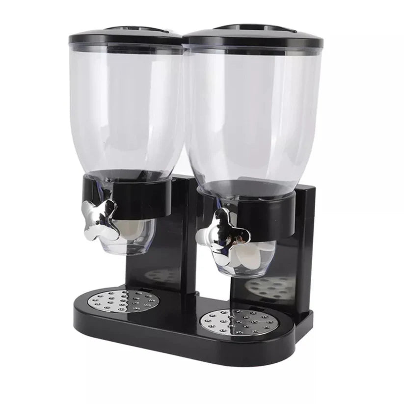 Large Double Cereal Dispenser Kitchen Container Tank Dry Food Snack Canister Ausie Sales