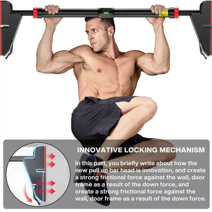 METEOR Pull Up Bar Door Bar Wall Exercise Home Gym Workout Chin Up Doorway Ausie Sales