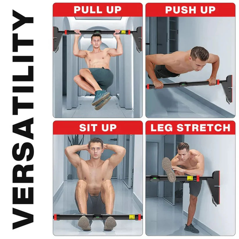 METEOR Pull Up Bar Door Bar Wall Exercise Home Gym Workout Chin Up Doorway Ausie Sales