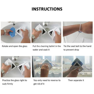 Magnetic Double Side Window Glass Wiper Cleaner Surface Cleaning Brush Car Tool Ausie Sales
