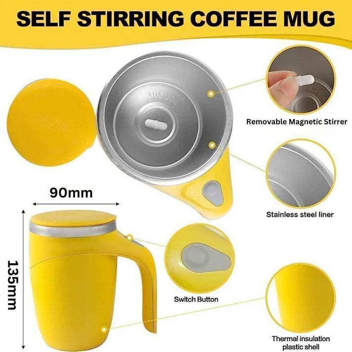Magnetic Electric Rechargeable Automatic Self Stirring Mixing Mug Cup My Store