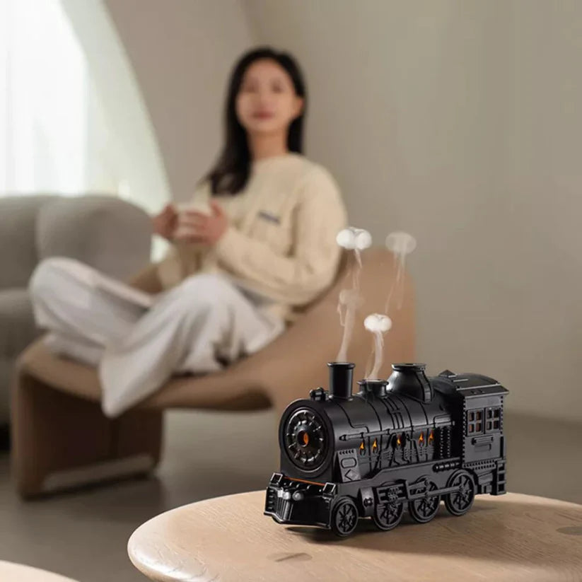 Mini Train Aroma Essential Oil Diffuser Air Humidifier with Light For Home/Office Ausie Sales