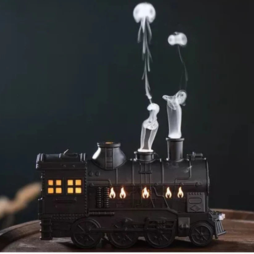 Mini Train Aroma Essential Oil Diffuser Air Humidifier with Light For Home/Office Ausie Sales