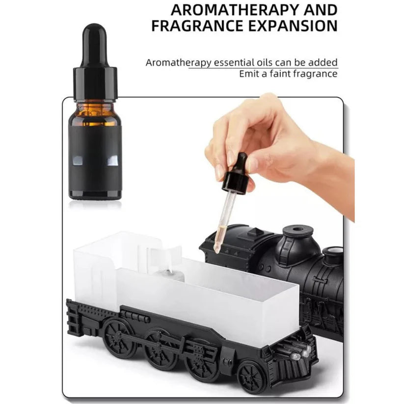 Mini Train Aroma Essential Oil Diffuser Air Humidifier with Light For Home/Office Ausie Sales