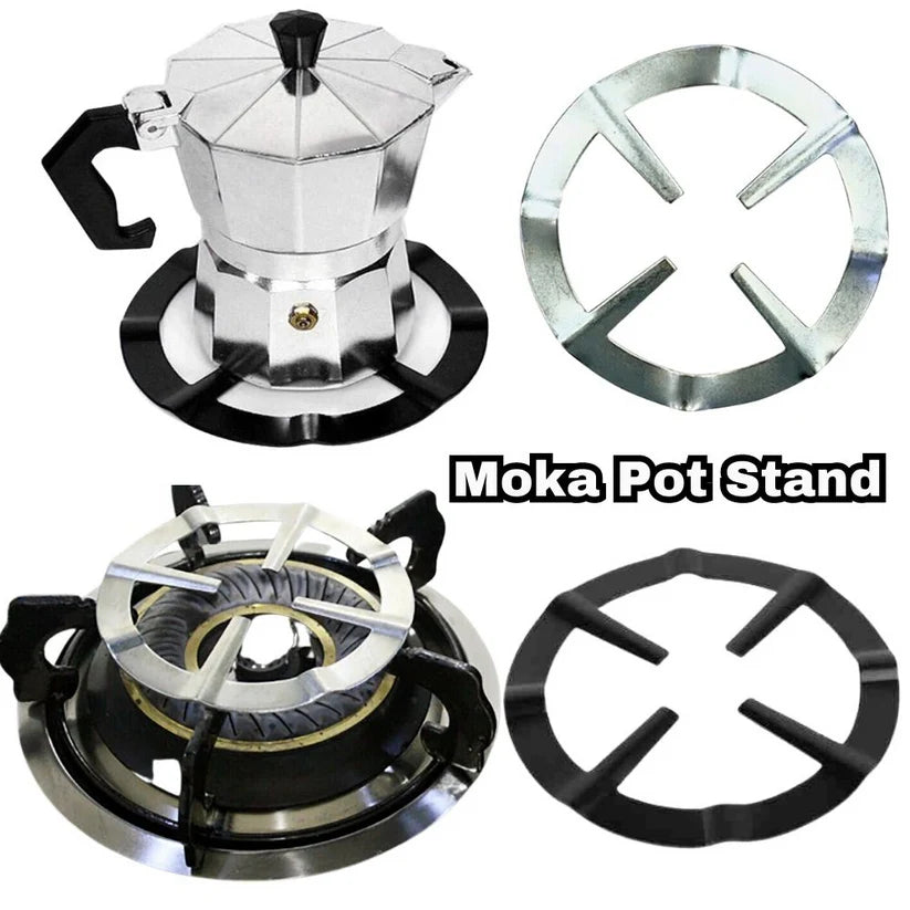 Moka Pot Holder Coffee Stand Shelf Stovetop Simmer Ring Support Tool Reducer My Store