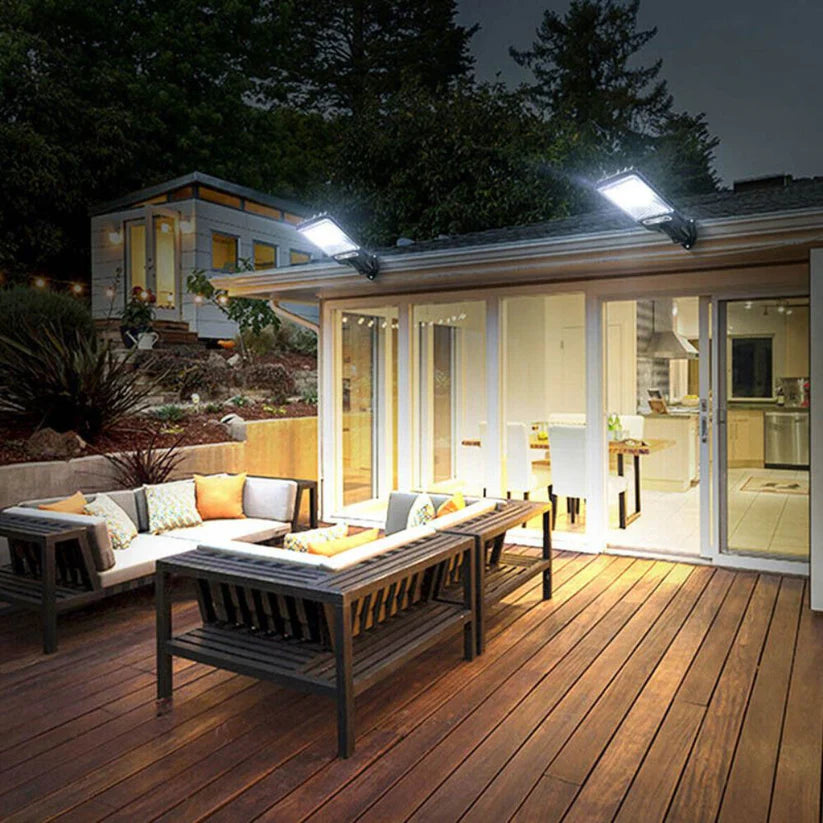 Motion Sensor Solar Flood Light 9000W LED Security Wall Yard Street Outdoor Lamp Ausie Sales