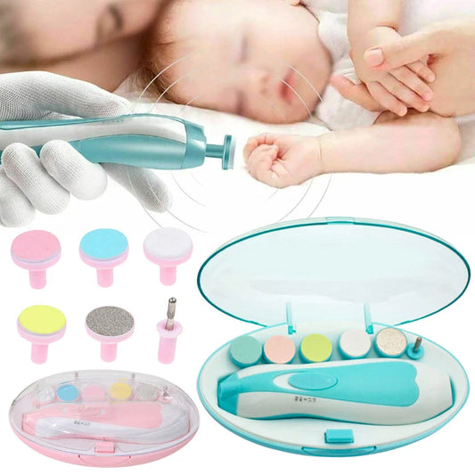 Newborn Electric Baby Nail Trimmer Infant Safe Grinder Clipper Tools Set Ausie Sales