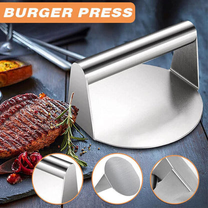 No-Rust Burger Press Meat Smasher Hamburger Steak for Griddle Accessory BBQ Home Ausie Sales
