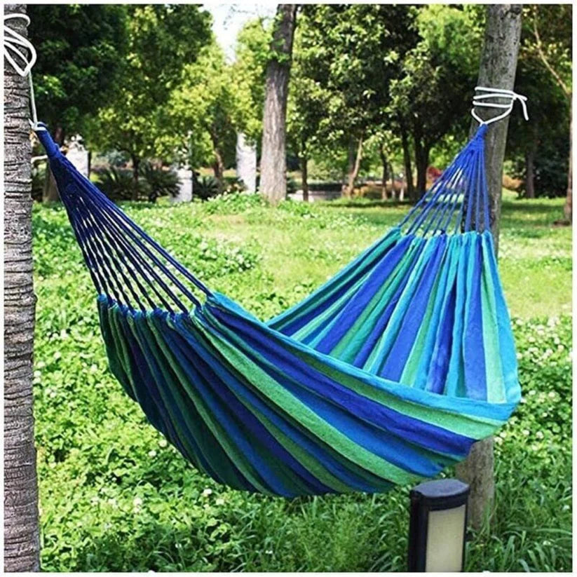 Outdoor Double Hammock Swinging Camping Hanging Travel Bed Tree Strap Hook Ausie Sales
